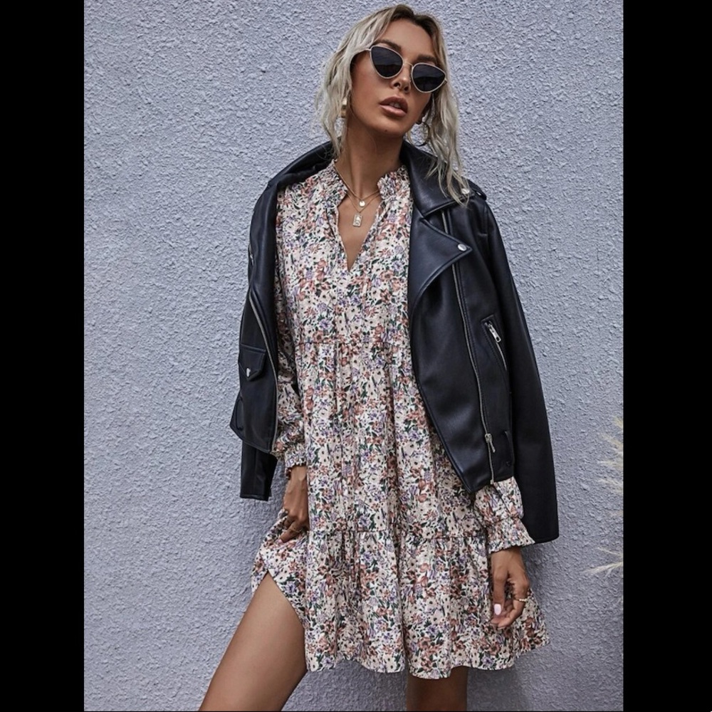 New Ruffle Floral Dress